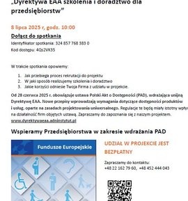 Dyrektywa EAA szkolenia i doradztwo dla przedsiębiorstw
