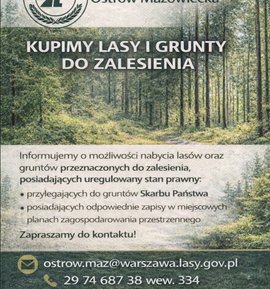 Nadleśnictwo Ostrów Mazowiecka informuje
