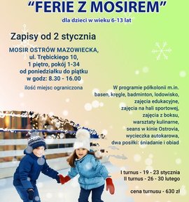 Półkolonie „Ferie z MOSiR-em”.