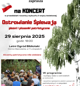Letni koncert patriotyczny w Ogrodzie Biblioteki