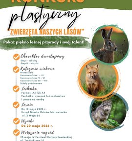 Miejski Konkurs Plastyczny „Zwierzęta naszych lasów”