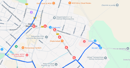 Remont drogi wojewódzkiej nr 627 w Ostrowi Mazowieckiej